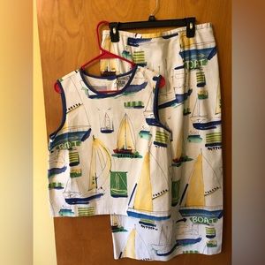 Vintage nautical top/skirt set 🪢⛵️🚤⚓️